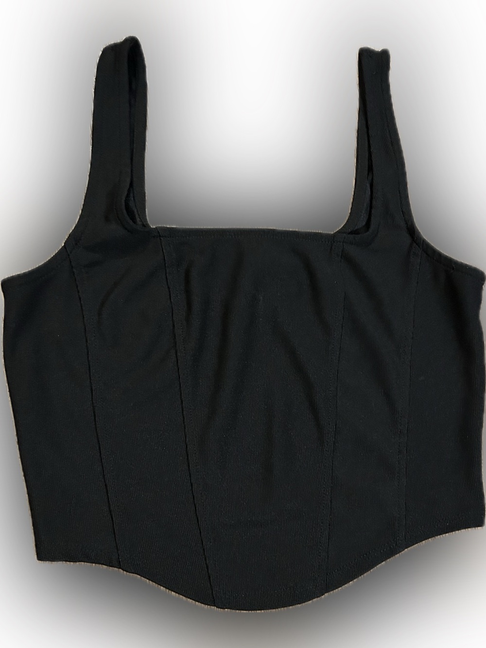 Women’s / Juniors rue21 black square-neck corset tank top size medium